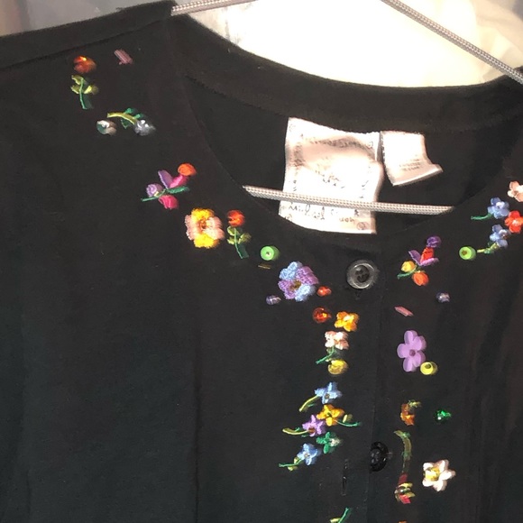 Vintage Michael Simon Embellished Cardigan- 644 $80 or $70 w/offer - Picture 3 of 3